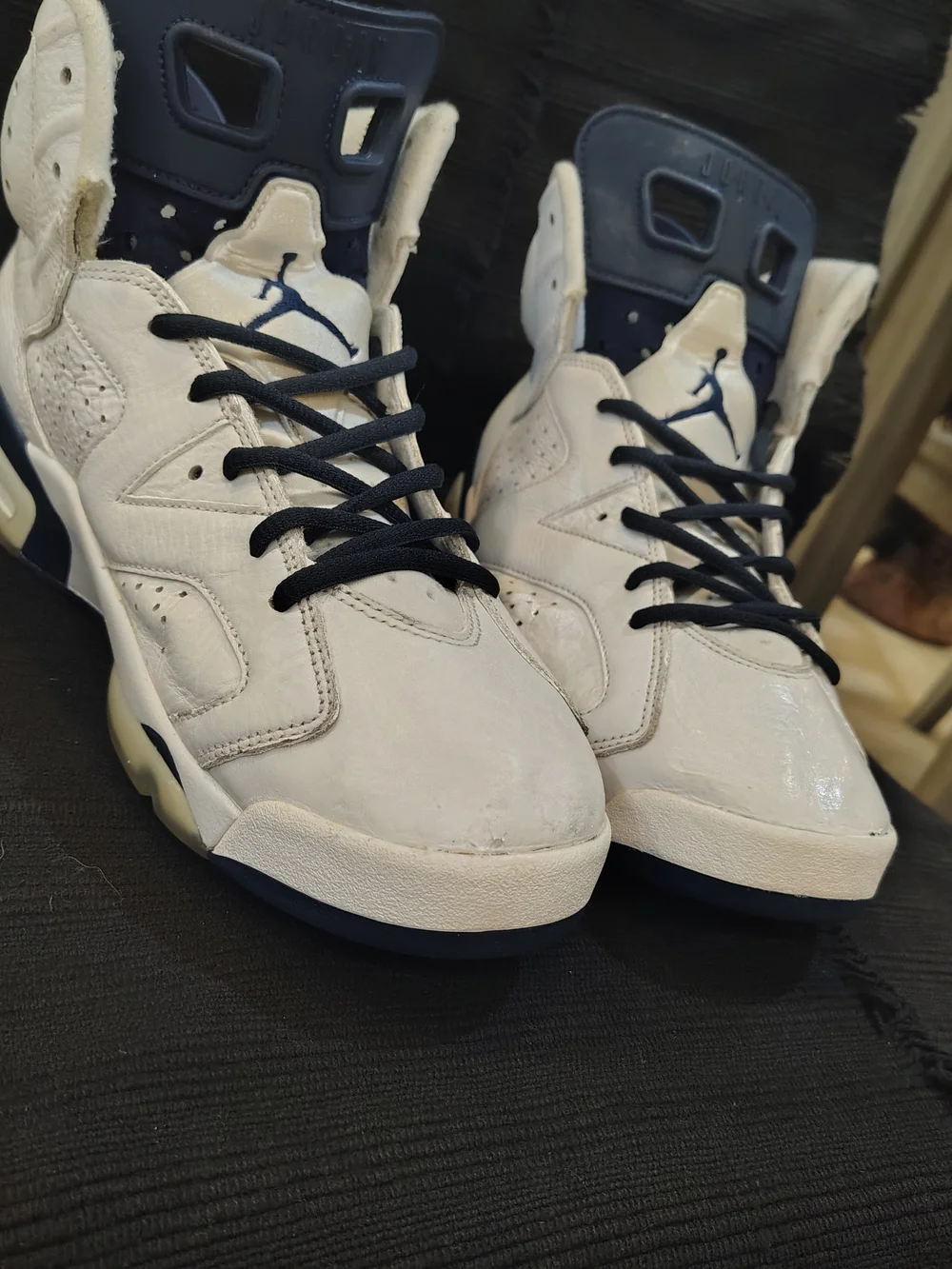 Jordan Retro 6 White Navy Men's Sneakers
